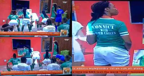 BBNaija: Female Housemates Twerk For Male Housemate After Winning Their Task